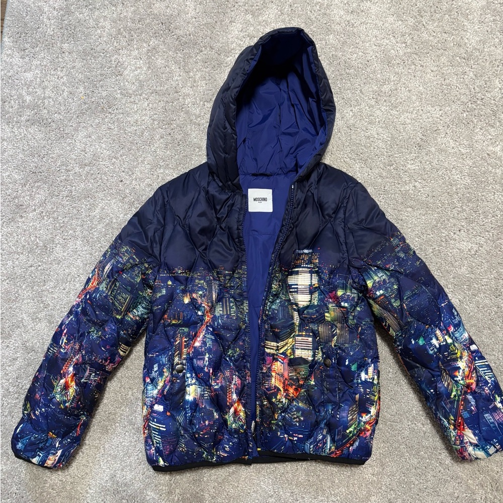 Moschino kids size 8 puffer coat